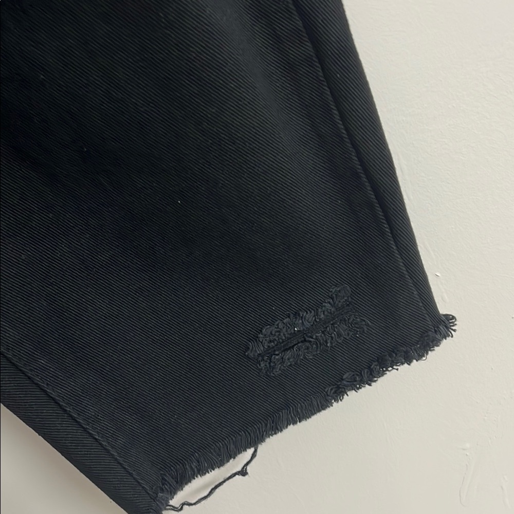 POL Black Jean Shorts Raw Cut-Off Hem - Picture 5 of 6